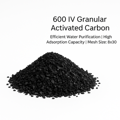 600 IV Granular Activated Carbon (25 Kg) | Efficient Water Purification Media for RO & Filtration Systems