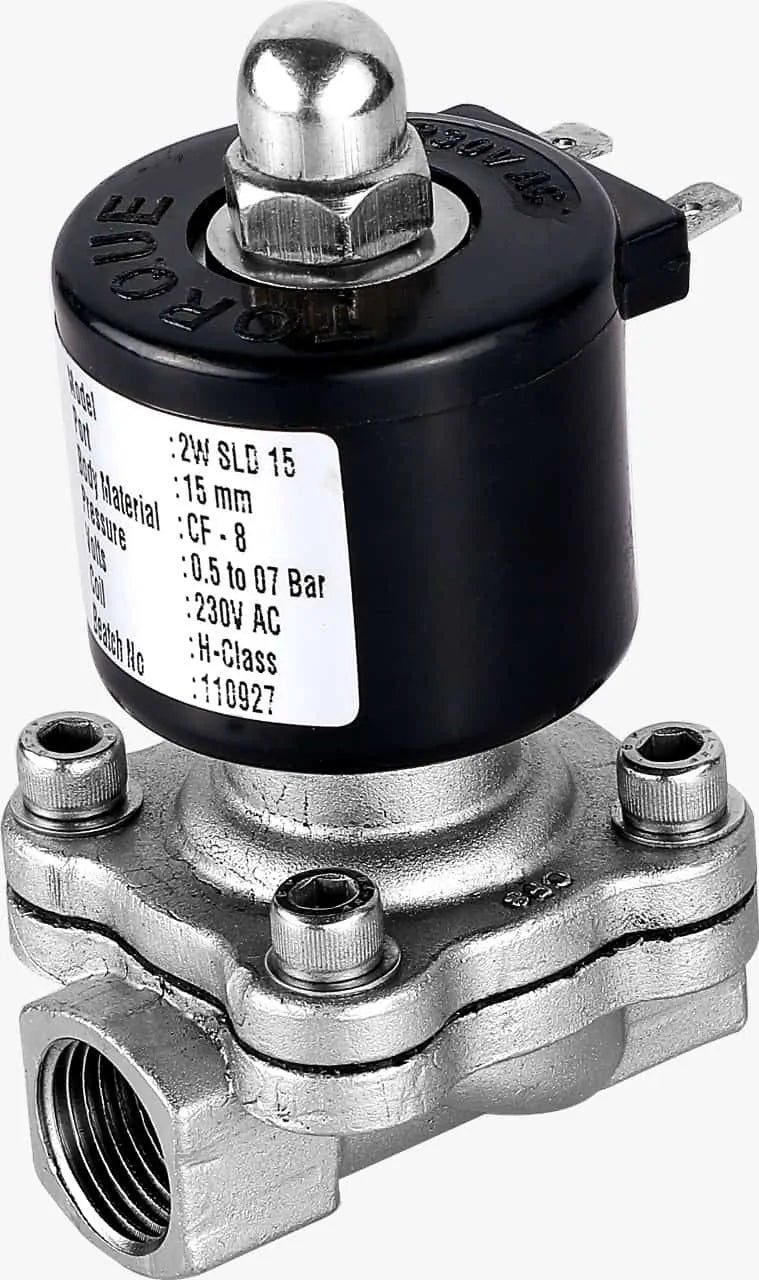 15 NB (1/2″) Normally Closed Solenoid Valve SS 304 – TORQUE (CE Certified)