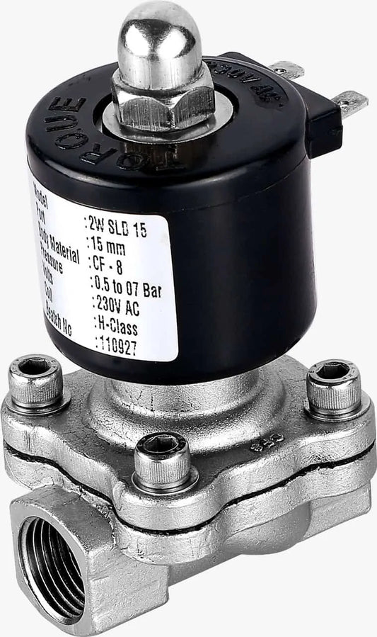 15 NB (1/2″) Normally Closed Solenoid Valve SS 304 – TORQUE (CE Certified)