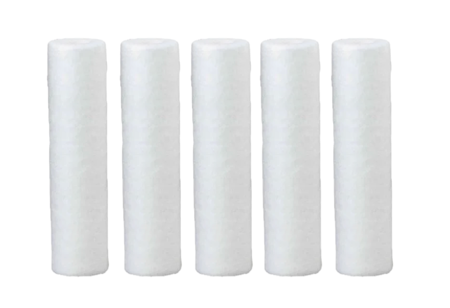 2.5x10 Inch Spun Filter Cartridge – Multi-Pack (Pack of 5/10/25) | Sediment Water Filter for RO & Purifiers