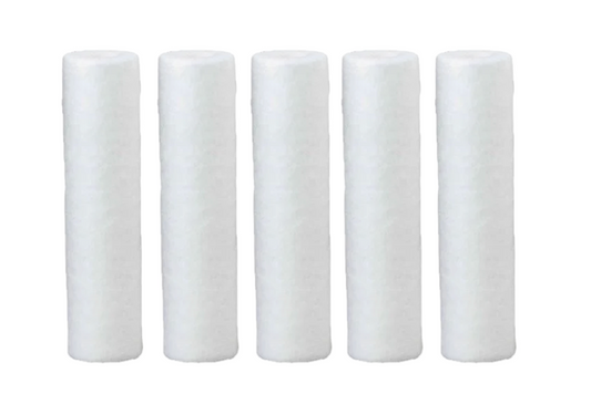 2.5x10 Inch Spun Filter Cartridge – Multi-Pack (Pack of 5/10/25) | Sediment Water Filter for RO & Purifiers