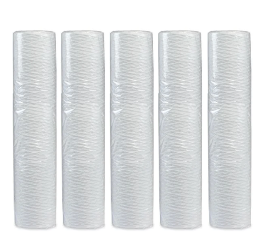 4.5x20 Inch Wound Filter Cartridge (Jumbo) – Multi-Pack (Pack of 5/10/25) | High Capacity Sediment Water Filter for RO & Water Purifiers