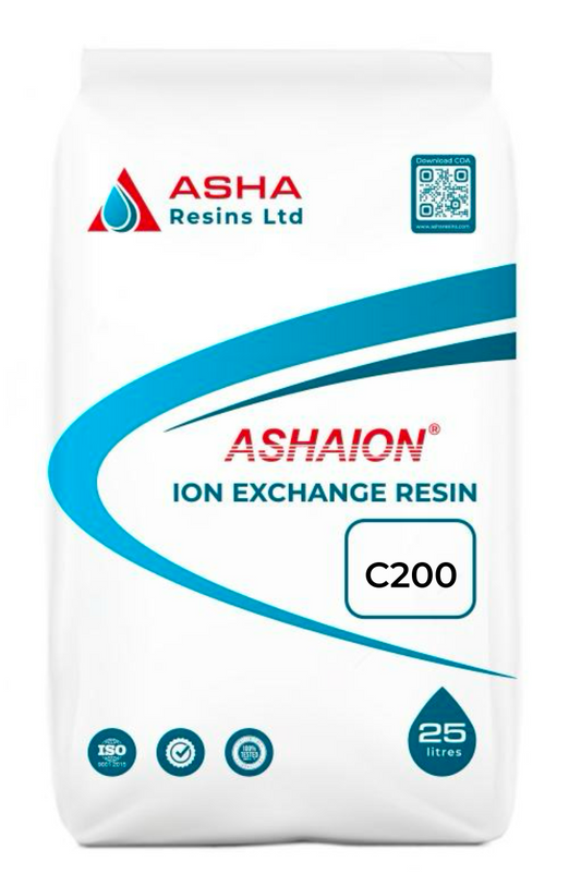 ASHAION C-200 Na Water Softening Cation Exchange Resin – (25 Litres) | Efficient Resin for Hard Water Treatment