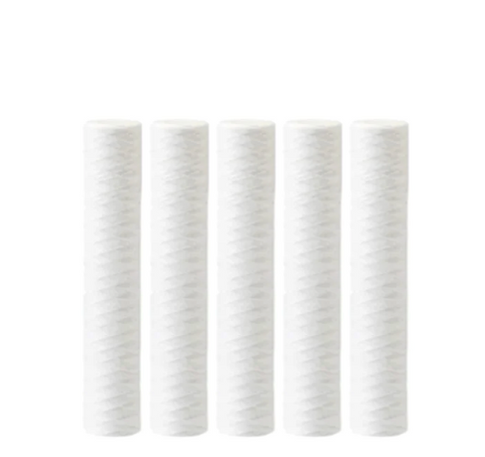 2.5x20 Inch Wound Filter Cartridge (Slim) – Multi-Pack (Pack of 5/10/25) | Sediment Water Filter for RO & Water Purifiers